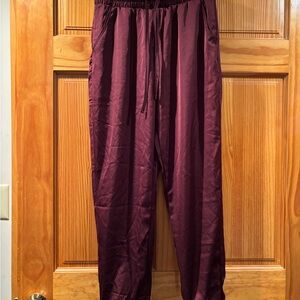Olive & Oak Red Track Pants with Elastic Waistband